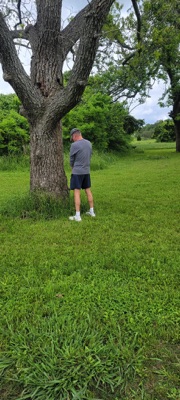 Chris Myers Peeing on Tree